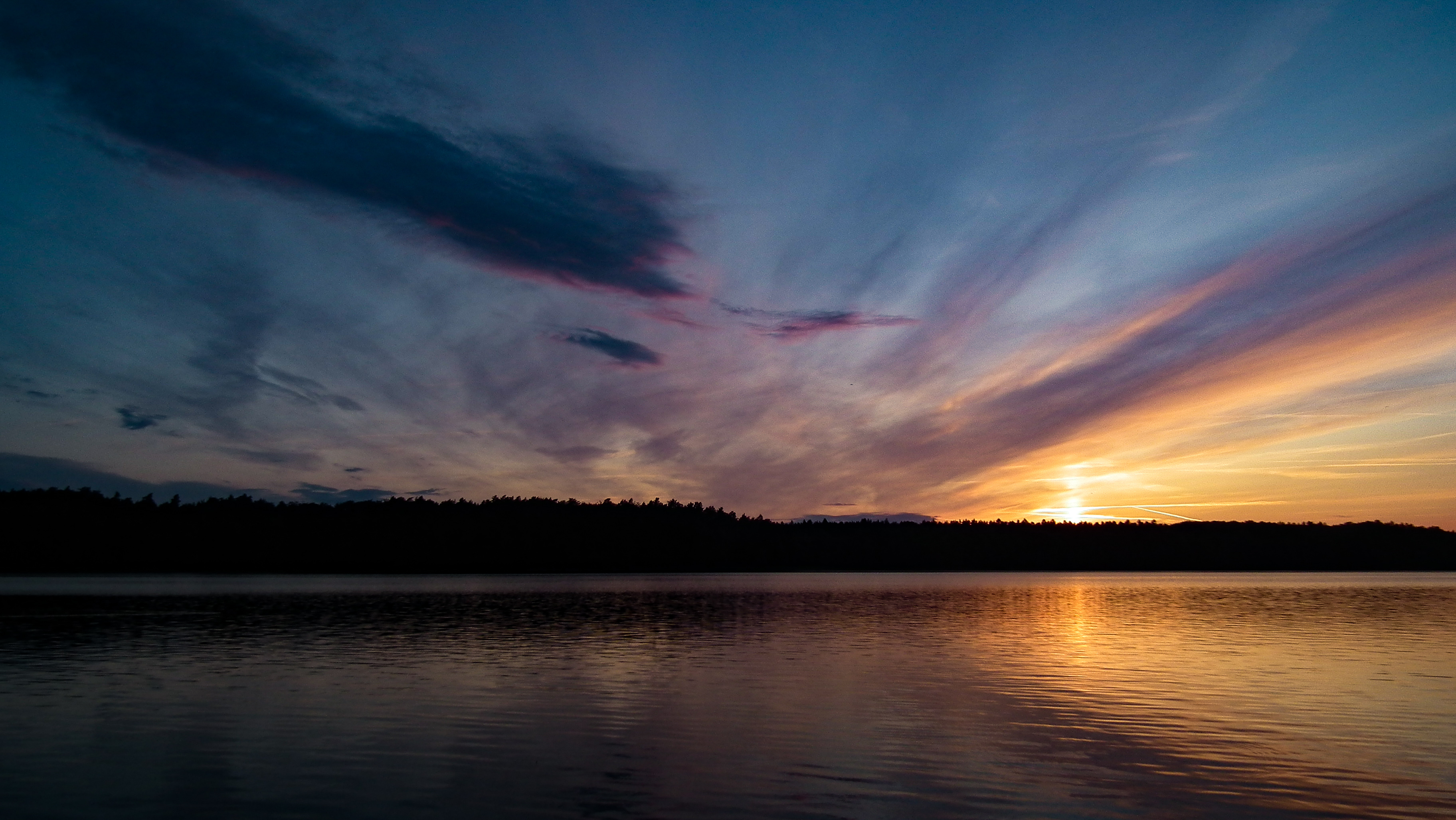 zachód słońca Jezioro Jeziorak