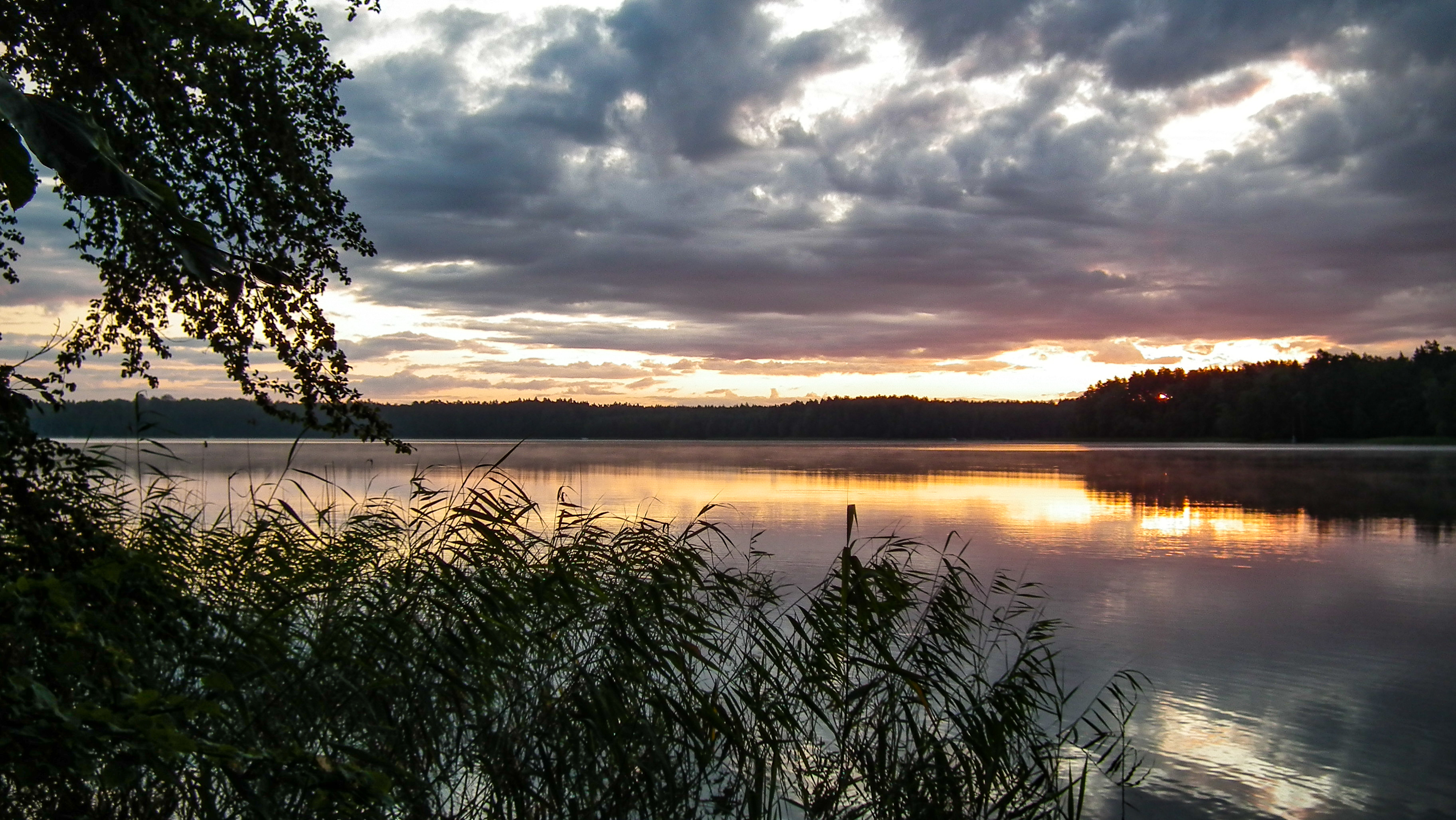 wschód słońca Jezioro Jeziorak